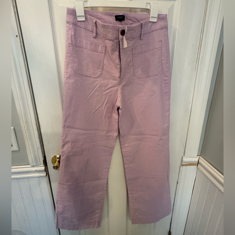 J.Crew Factory Lilac Wide-Leg Cotton Pants Size 29